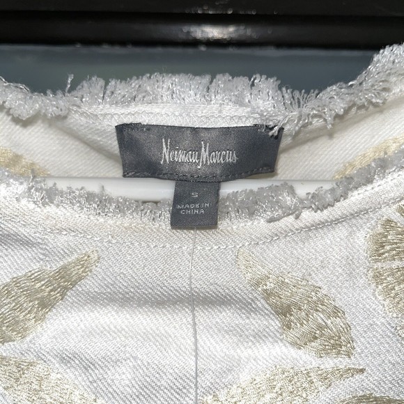 Neiman Marcus Dress Size Small Sleeveless Ivory Cream Embroidered NWT Pockets - Picture 5 of 10